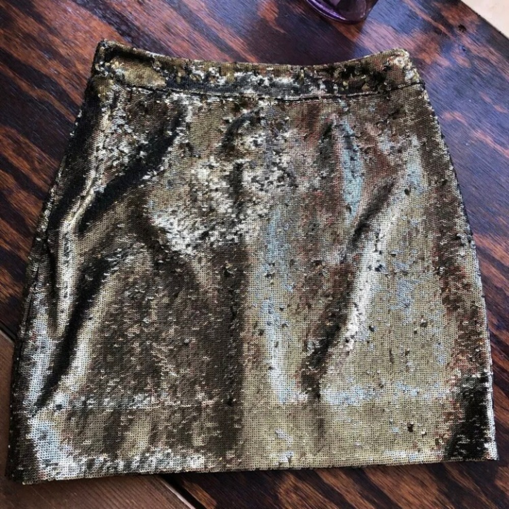 Kate Spade Women’s Sequin Mini Skirt Gold Size 0